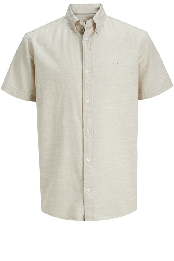 Jack & Jones - Hørskjorte, kortærmet