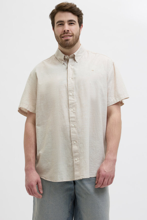 Jack & Jones - Hørskjorte, kortærmet